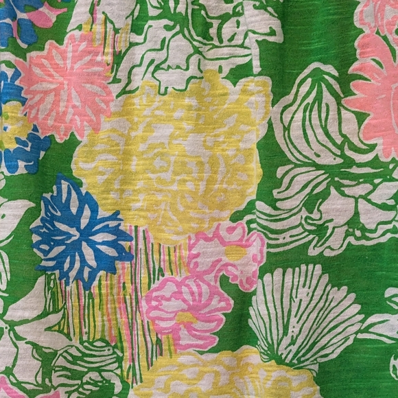 LILLY PULITZER ESSIE HIBISCUS STROLL TANK TOP S - Picture 8 of 9